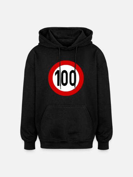 Speed limit 100 - Oversized Unisex Hoodie - black