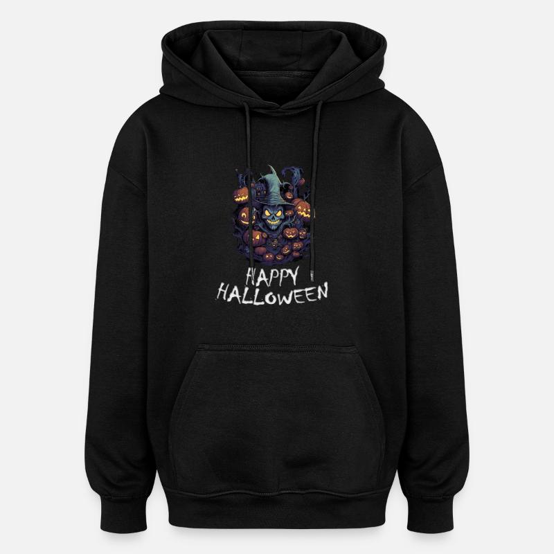 Halloween - Joyeux Halloween - Sweat à capuche oversize unisexe - noir
