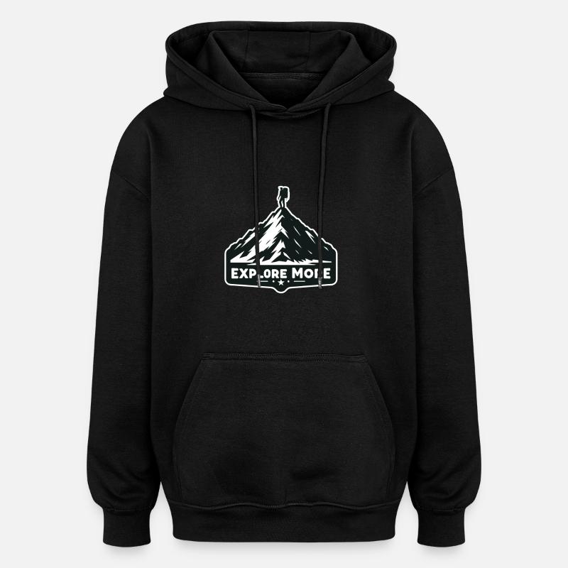 En savoir plus - Wanderer - Sweat à capuche oversize unisexe - noir