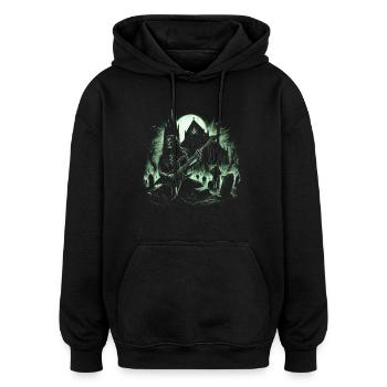Black Metal Musik - Oversized Unisex Hoodie - Schwarz - Vorne - Noah (186cm)