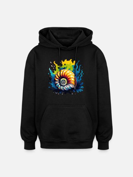 Geology - Fossil - Oversized Unisex Hoodie - black