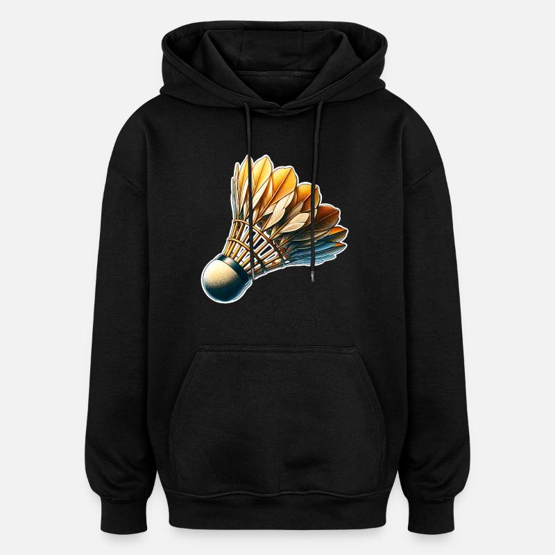 Badminton - Sweat à capuche oversize unisexe - noir