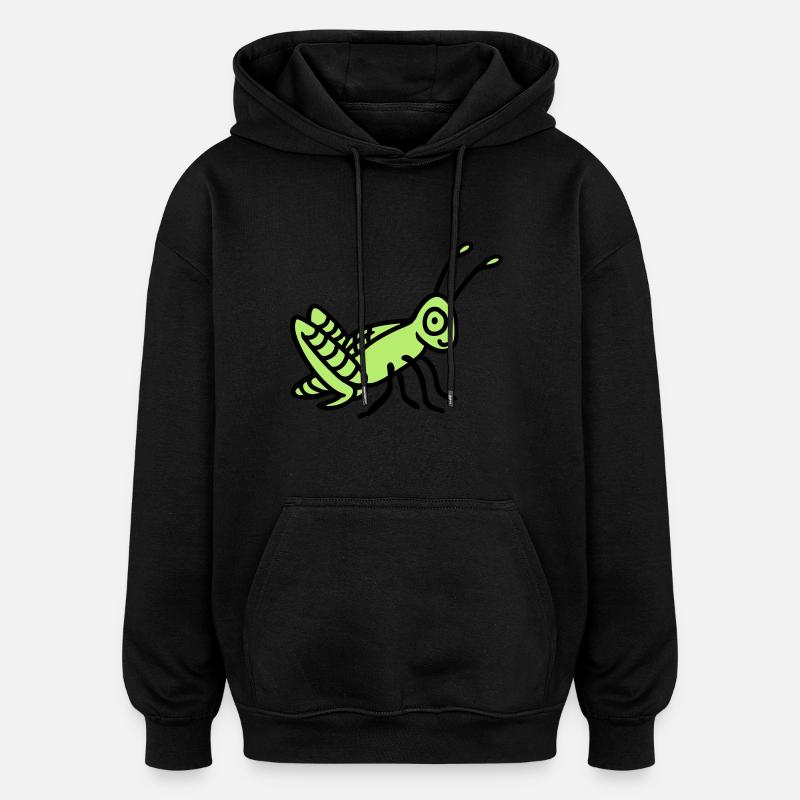 Grasshopper - Oversized Unisex Hoodie - black