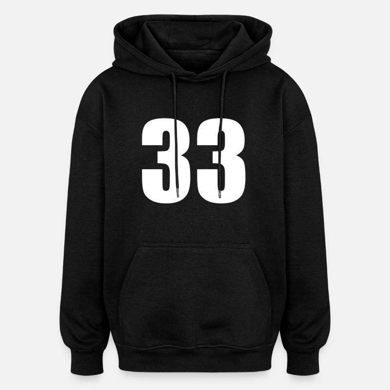 33 - Sweat à capuche oversize unisexe - noir