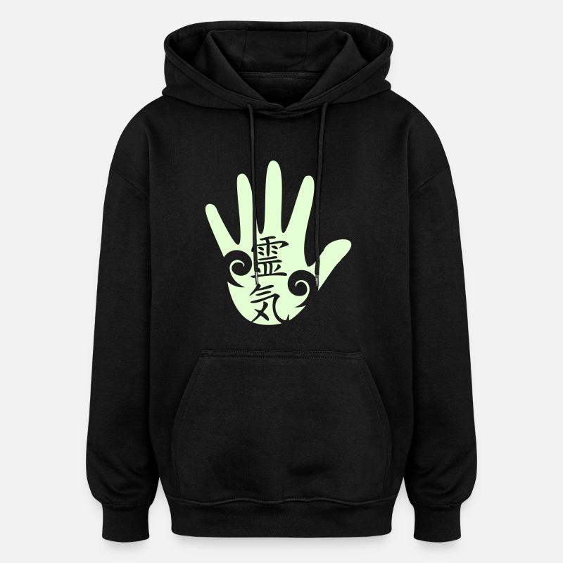 REIKI Energie - Oversized Unisex Hoodie - Schwarz