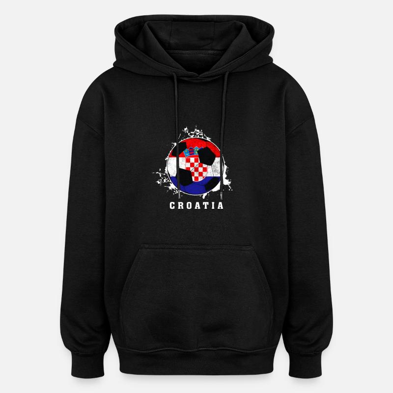 en Croatie - Sweat à capuche oversize unisexe - noir