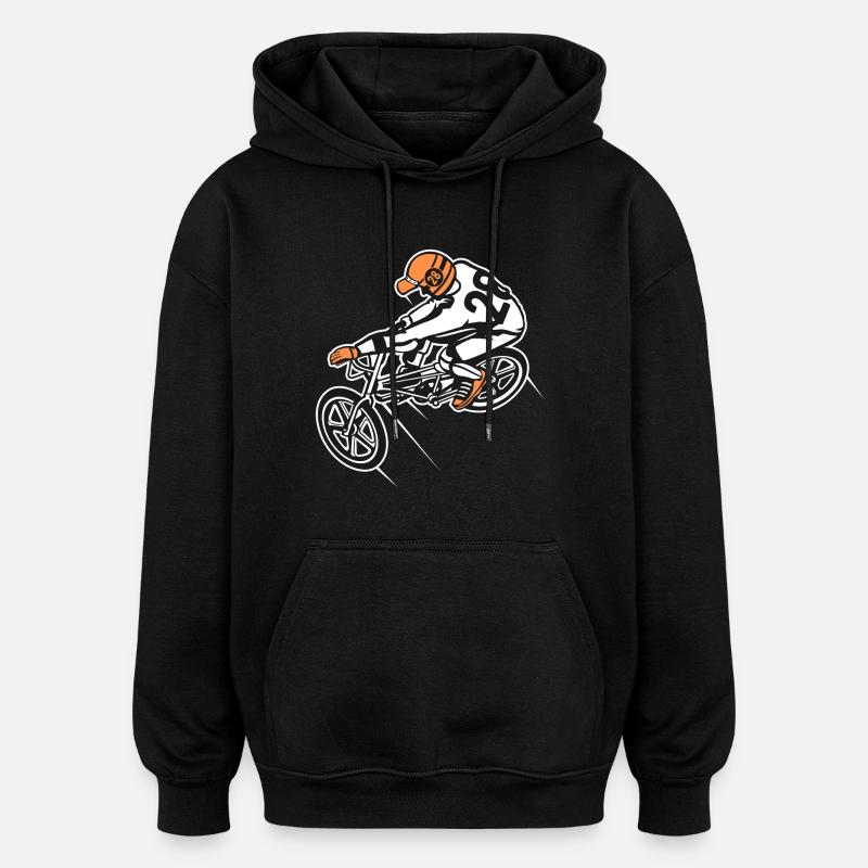 vélo BMX / Vélo 01_dreifarbig - Sweat à capuche oversize unisexe - noir