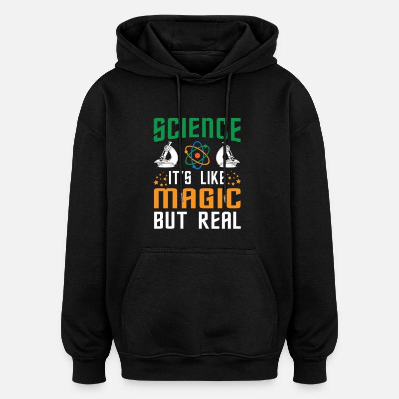 SCIENCE it's like magic - Sweat à capuche oversize unisexe - noir