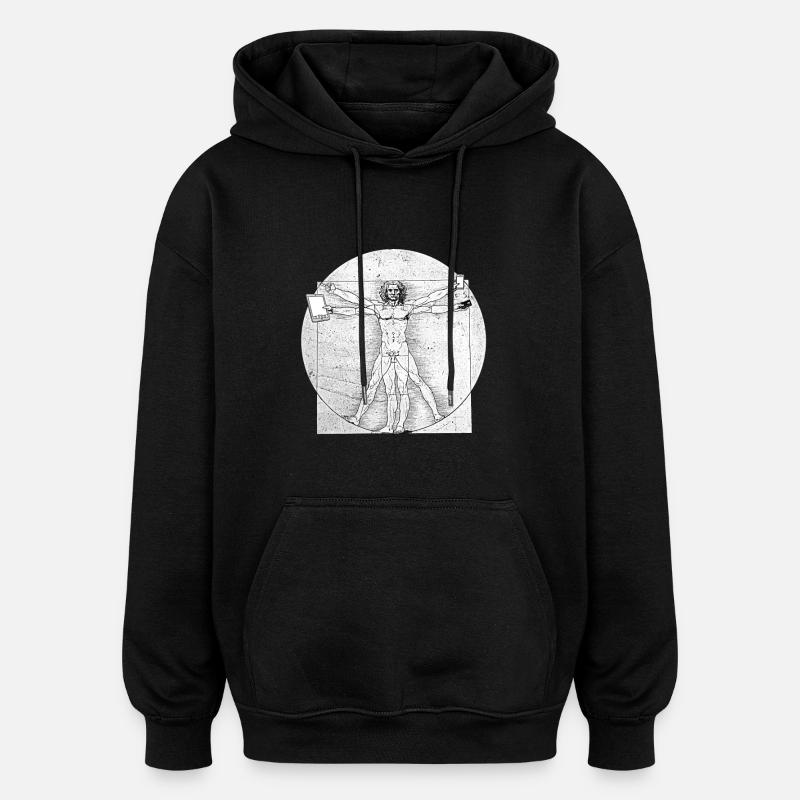 Homme moderne de Vitruve - Sweat à capuche oversize unisexe - noir