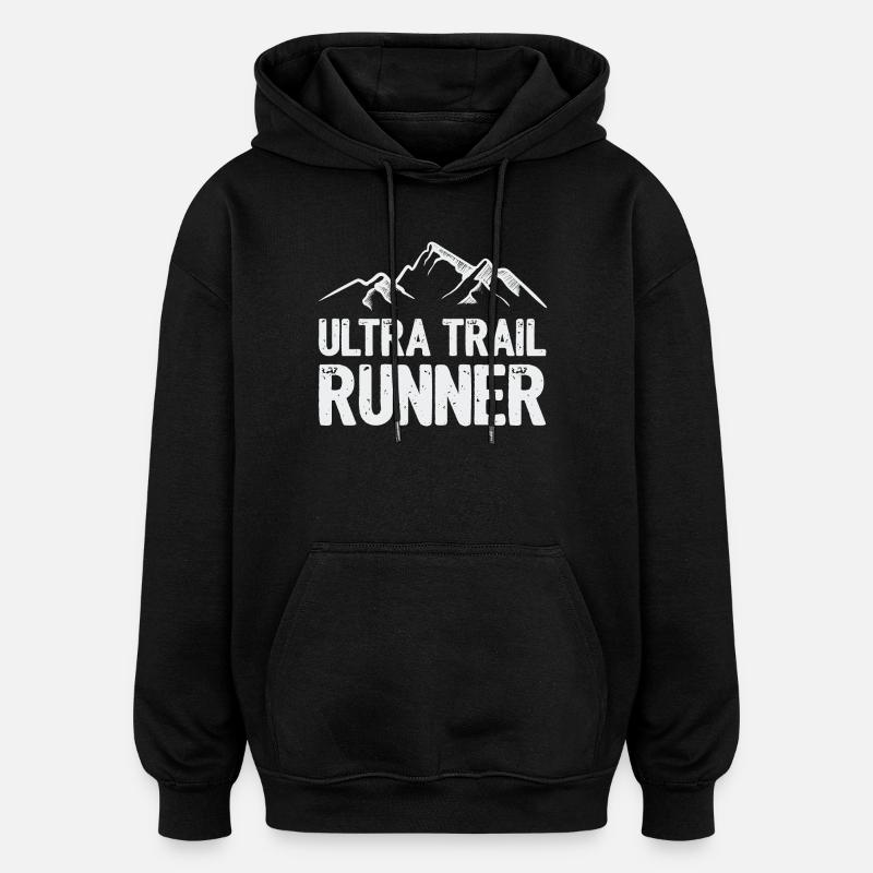 Ultra Trail Runner - Sweat à capuche oversize unisexe - noir