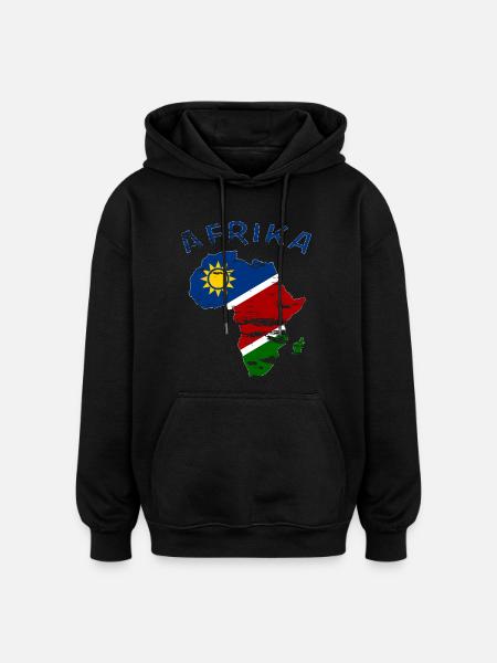 Namibia Map of Africa used - Oversized Unisex Hoodie - black