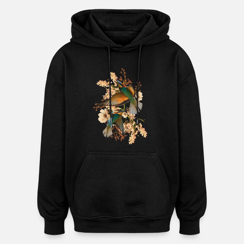 Nature Collage - Oversized Unisex Hoodie - black