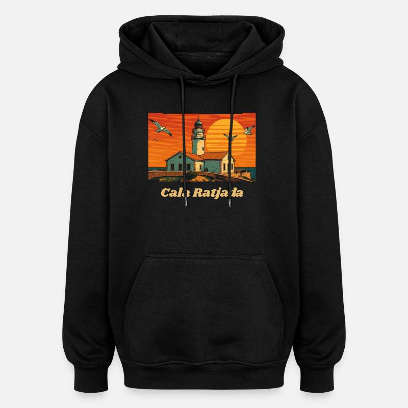 Cala Ratjada - Mallorca - Oversized Unisex Hoodie - Schwarz