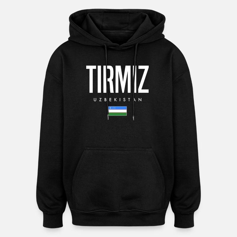 Tirmiz Ouzbékistan - Sweat à capuche oversize unisexe - noir
