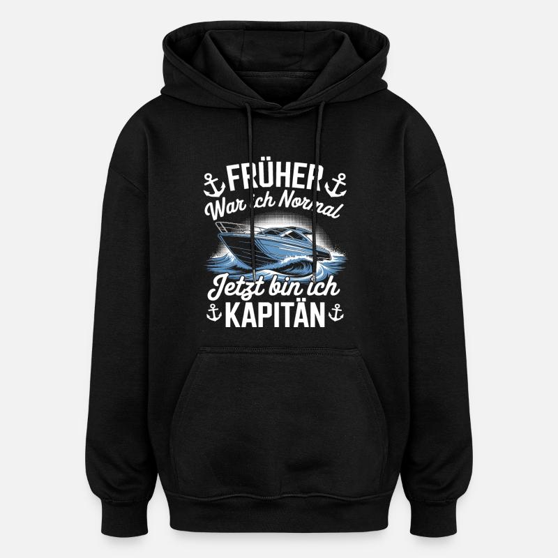 Captain - skipper - Oversized Unisex Hoodie - black