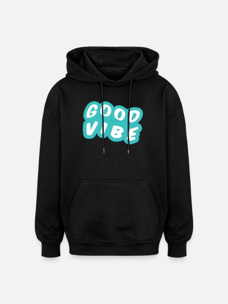 Good Turquoise Vibe - Oversized Unisex Hoodie - black