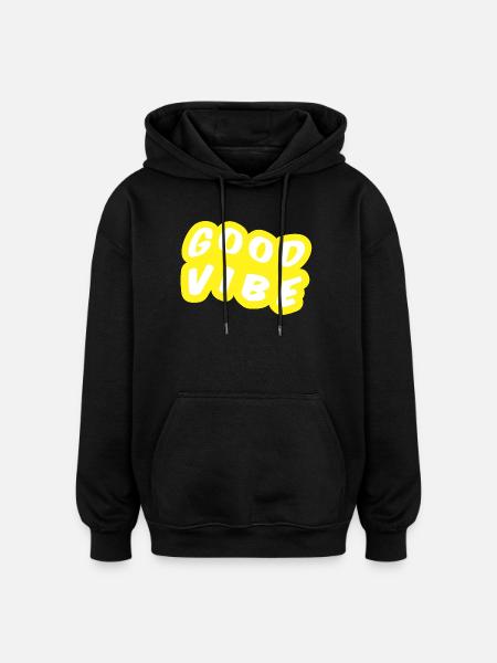 Good Vibe Grafique Yellow - Oversized Unisex Hoodie - black
