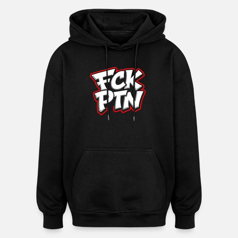 Déclaration anti-Poutine du FCK PTN - Sweat à capuche oversize unisexe - noir