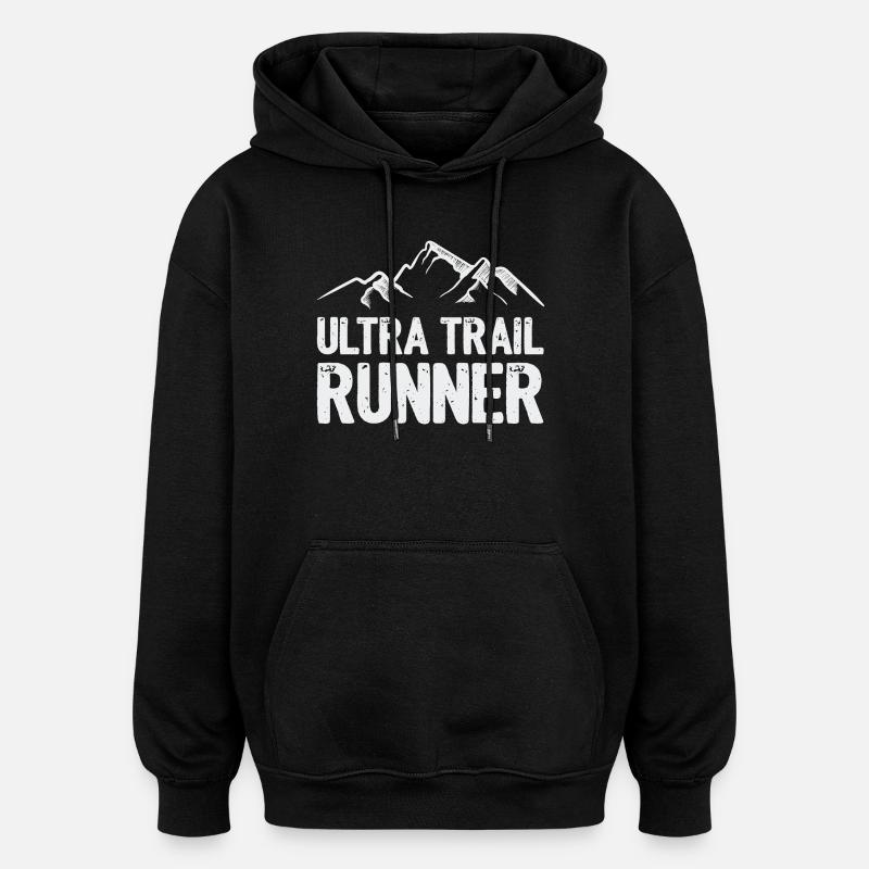 Coureur d’ultra-trail - Sweat à capuche oversize unisexe - noir