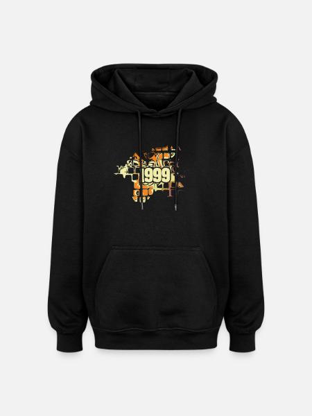 Flower Power 1999 - Oversized Unisex Hoodie - black