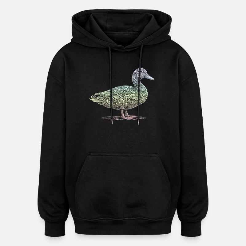 Ente - Oversized Unisex Hoodie - Schwarz