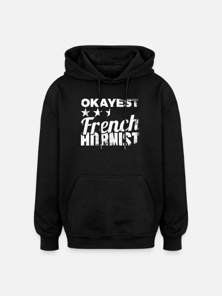 Average French horn player - Oversized Unisex Hoodie - black