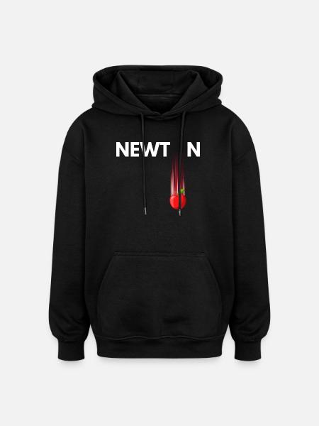 Crimson Apple Burst - Oversized Unisex Hoodie - black