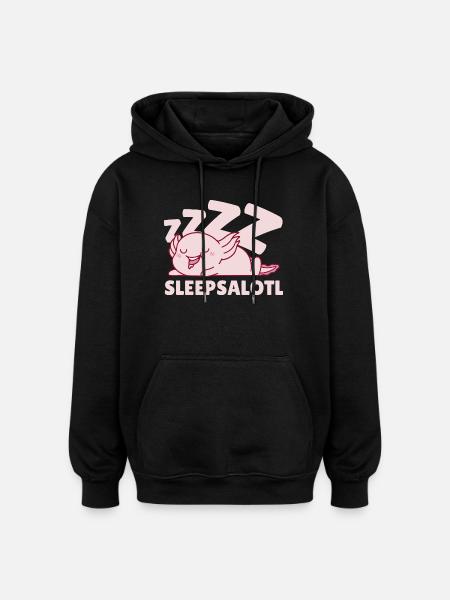 Sleepsalotl - Sweat à capuche oversize unisexe - noir