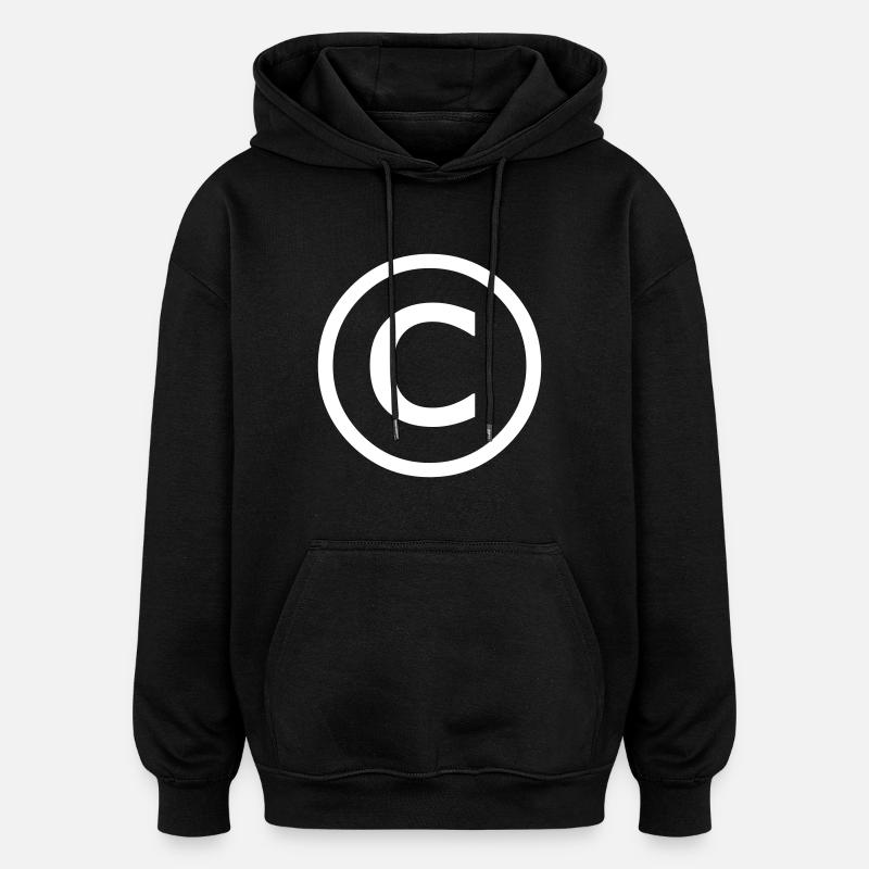 copyright c - Sweat à capuche oversize unisexe - noir
