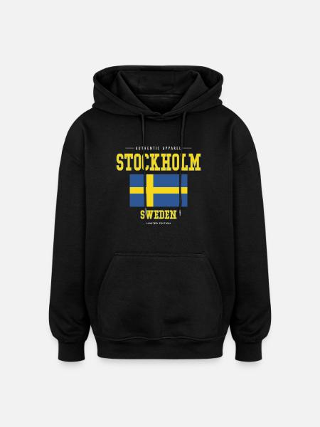 Stockholm - Oversized Unisex Hoodie - black