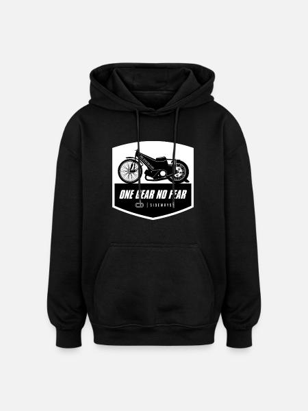 Speedway - one gear no fear - Sweat à capuche oversize unisexe - noir