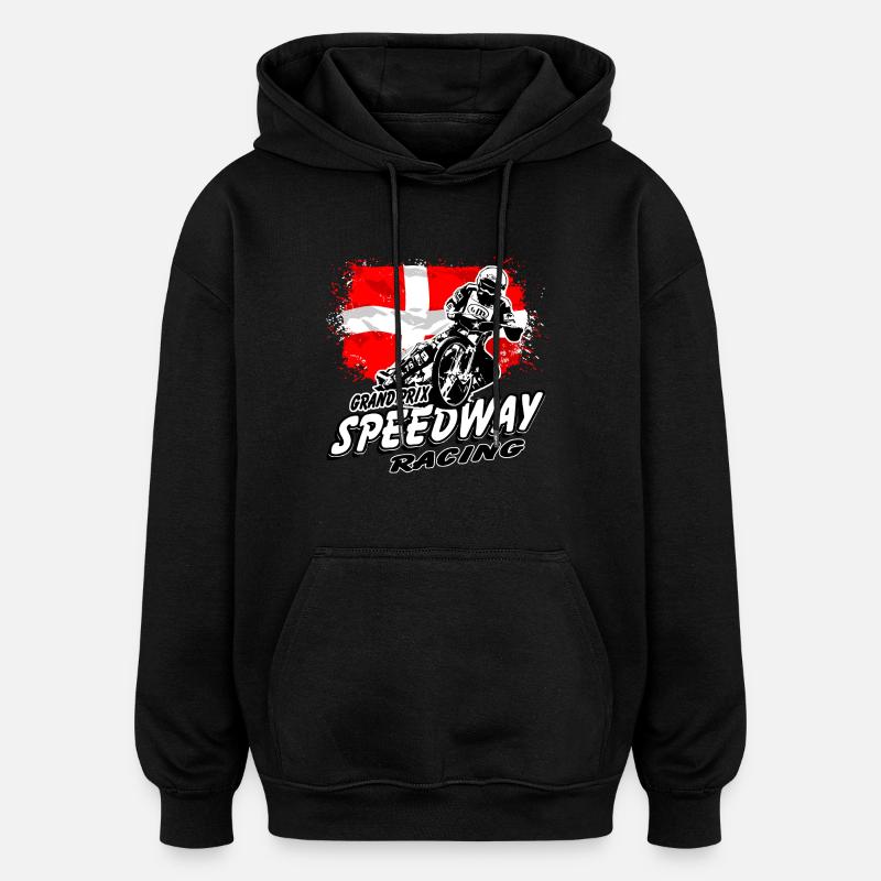 Speedway - Denmark Flag - Sweat à capuche oversize unisexe - noir