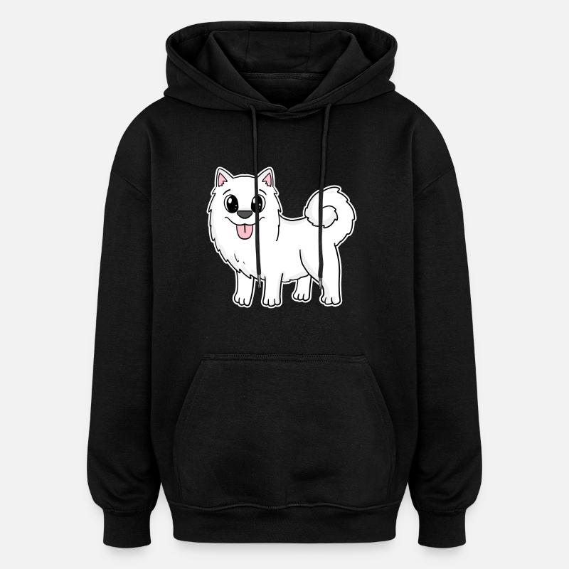 Samoyède Chien Races Chiens Chiens - Sweat à capuche oversize unisexe - noir