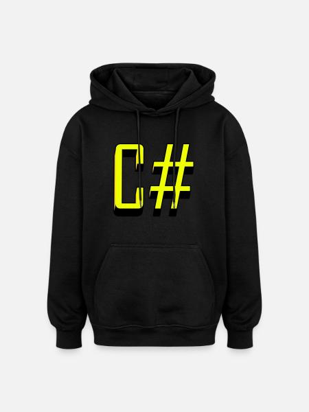 Programmiersprachen: C # / C sharp (Classic) - Oversized Unisex Hoodie - Schwarz