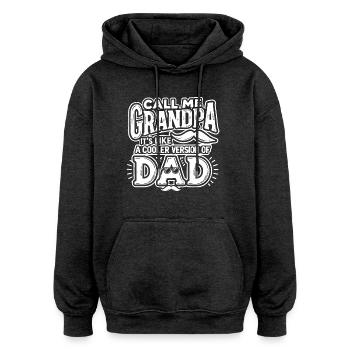 Kühler Opa - Oversized Unisex Hoodie - Anthrazit - Vorne - Noah (186cm)