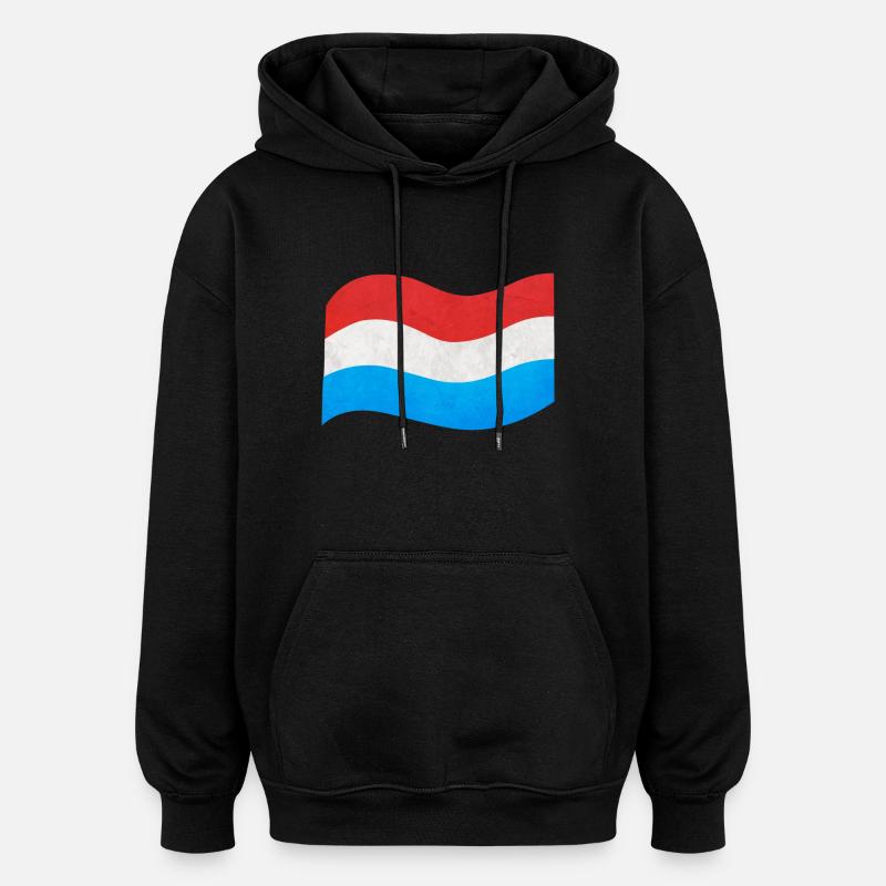 Le drapeau du Luxembourg - Sweat à capuche oversize unisexe - noir