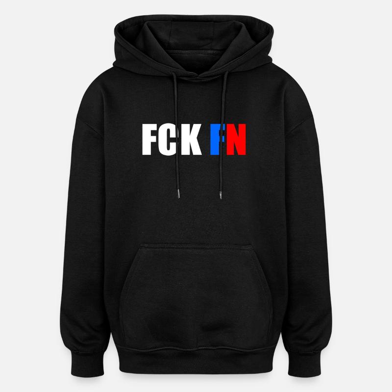 Fck fn - Oversized Unisex Hoodie - black