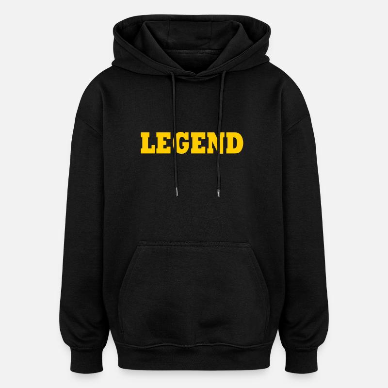 Legend - Sweat à capuche oversize unisexe - noir