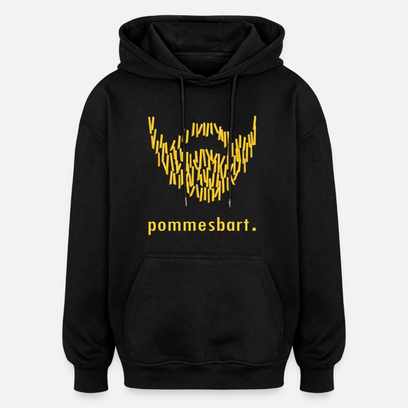 barbe française. - Sweat à capuche oversize unisexe - noir