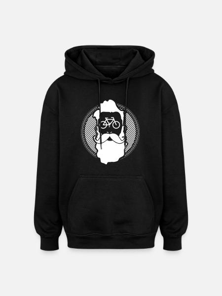 Fahrrad Geschenkidee - Oversized Unisex Hoodie - Schwarz