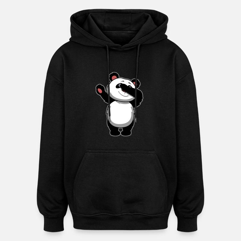 Dabbing Panda Bear - Dab Panda - Oversized Unisex Hoodie - black