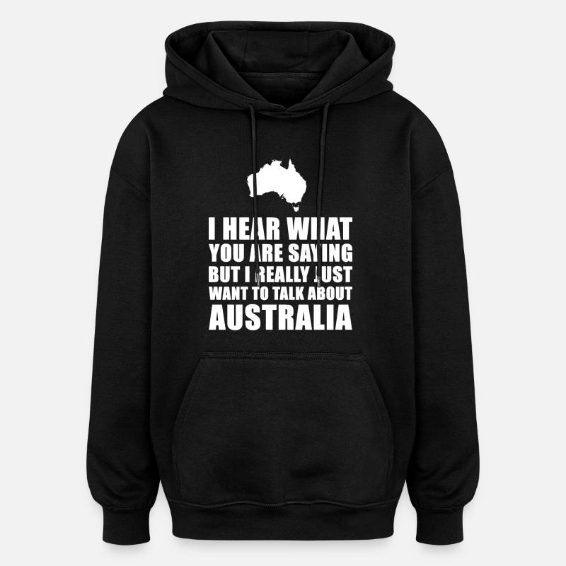 Lustige Australien Urlaub Geschenkidee - Oversized Unisex Hoodie - Schwarz