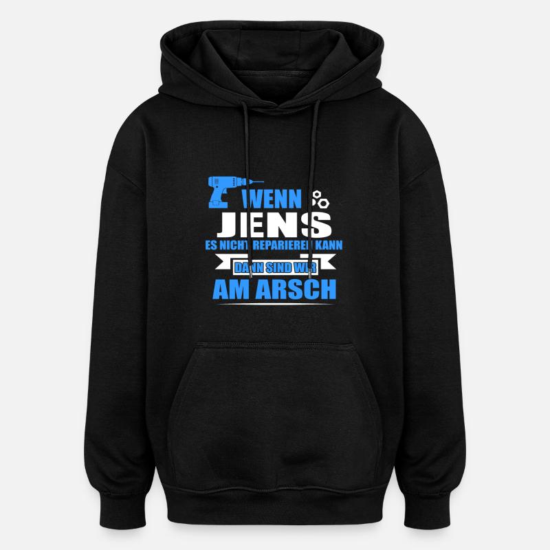 JENS-Geschenk - Oversized Unisex Hoodie - Schwarz