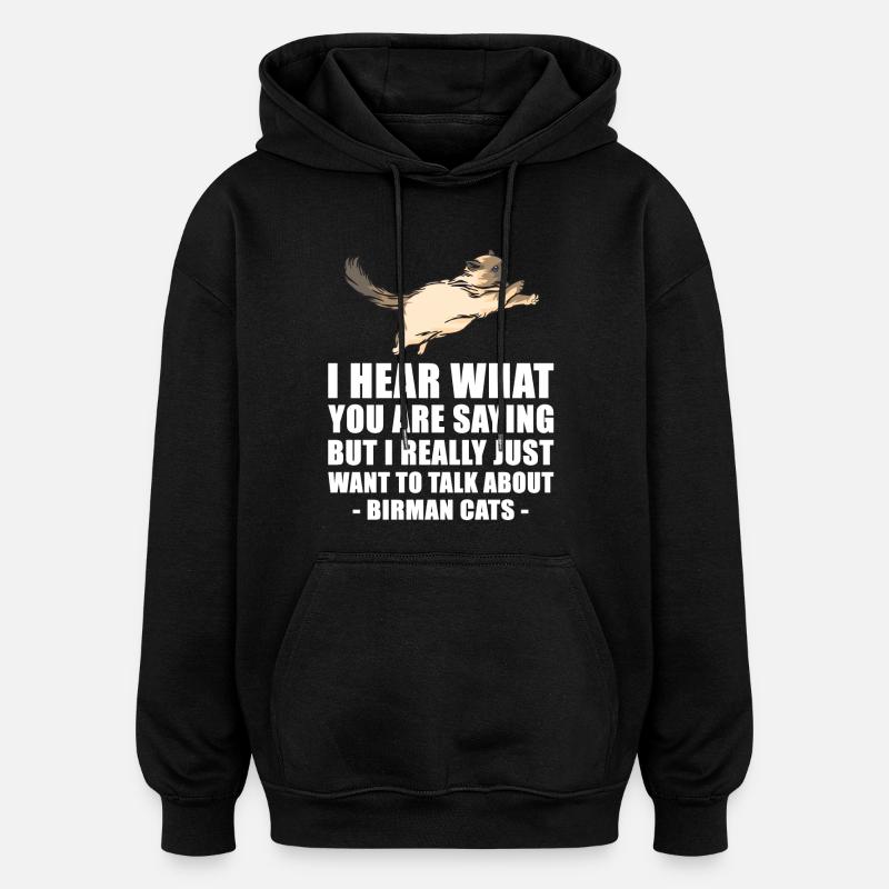 Birman Katze nettes Geschenk - Oversized Unisex Hoodie - Schwarz