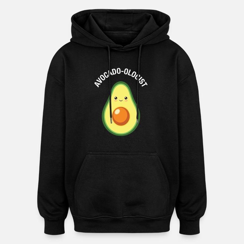 Avocado-Ologist - Cute Avocado Design - Sweat à capuche oversize unisexe - noir