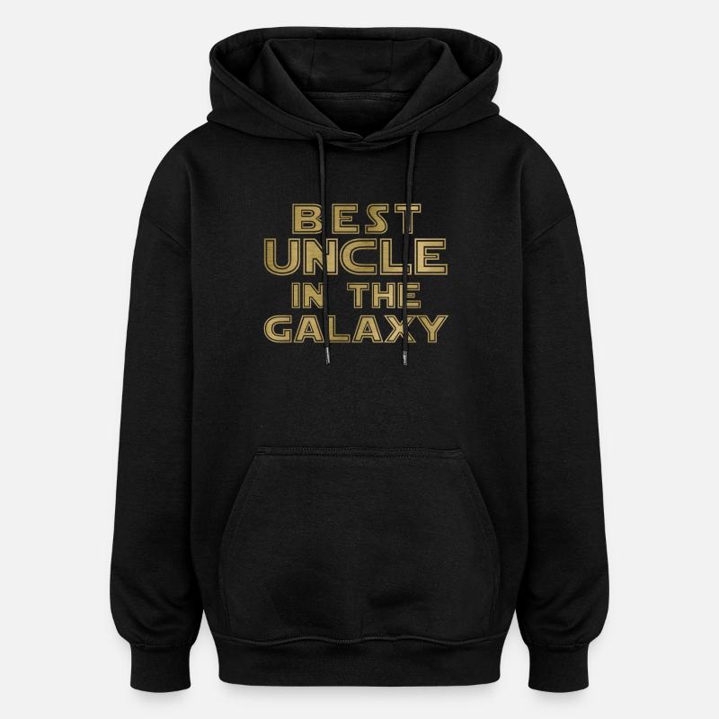 Meilleur oncle dans la galaxie - Sweat à capuche oversize unisexe - noir