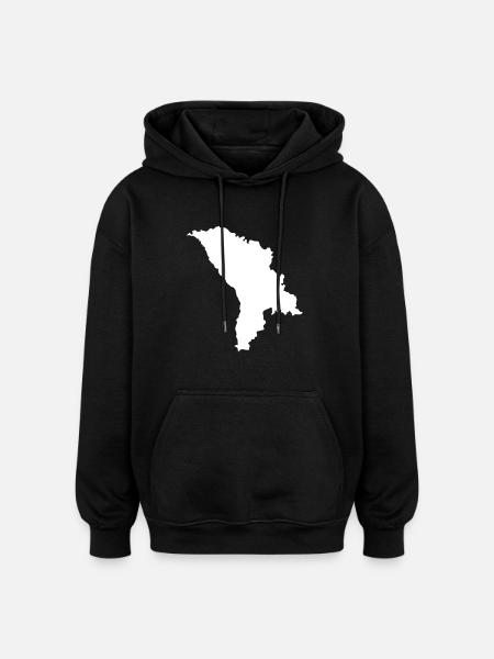 Moldova Original Gift Idea - Oversized Unisex Hoodie - black