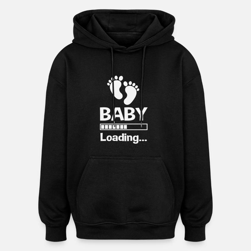 Baby loading ... - Oversized Unisex Hoodie - black