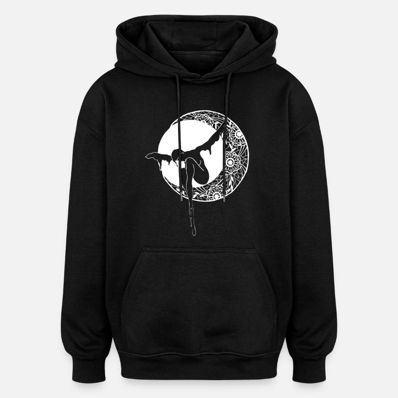 Mond der Spitze - Oversized Unisex Hoodie - Schwarz