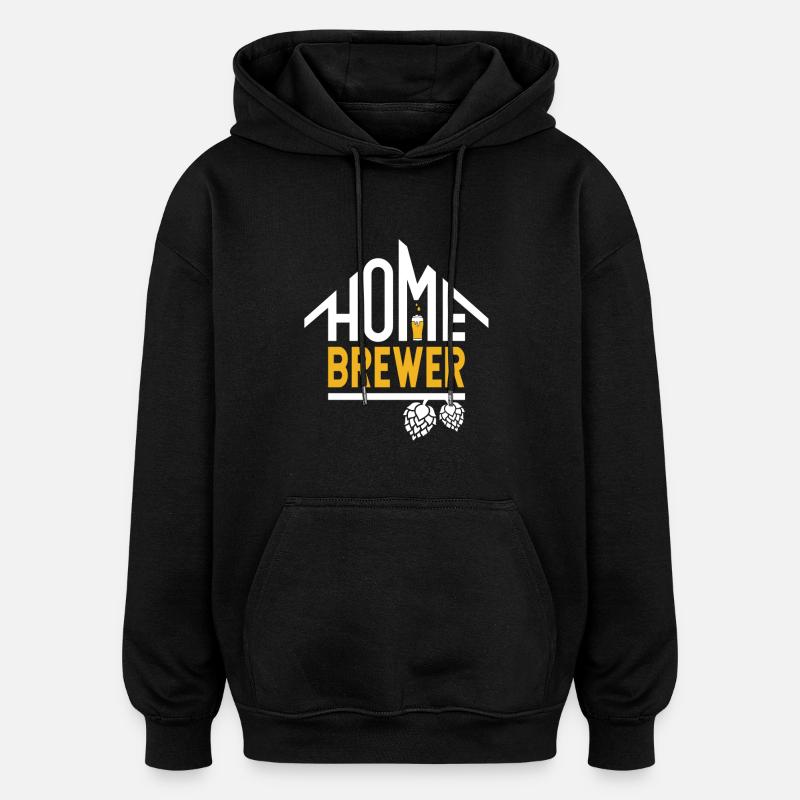 Logo du brasseur Hobby - Sweat à capuche oversize unisexe - noir